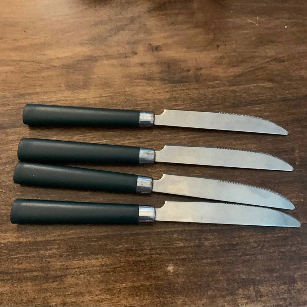 4/$15 four green dinner knives